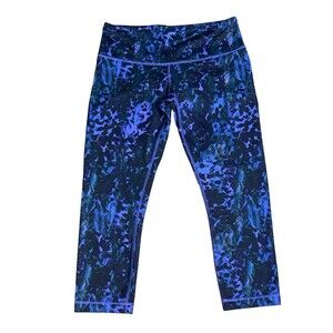 Lululemon Wunder Under Pant Mystic Jungle Hawk Blue Women's 8